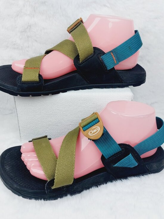Chaco Men’s Avocado Teal blue Lowdown Adjust Strap Trekking Sandal Size 8 main image 4